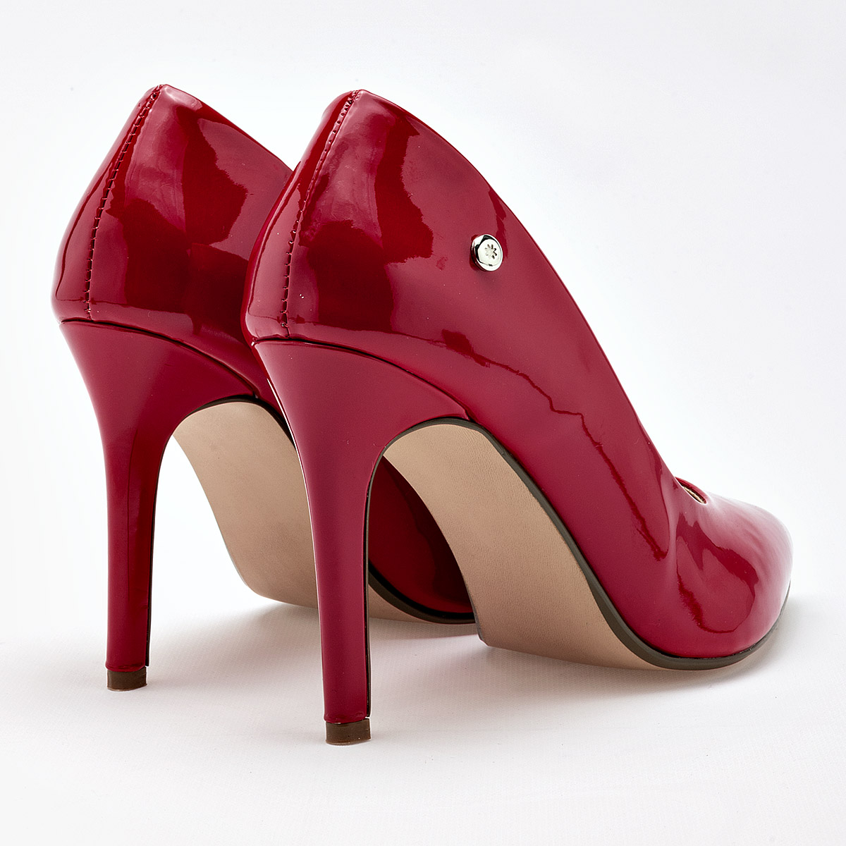 MORAMORA ERIKA ZAPATILLA MUJER CASUAL TACON 10 CM COLOR ROJO CHAROL