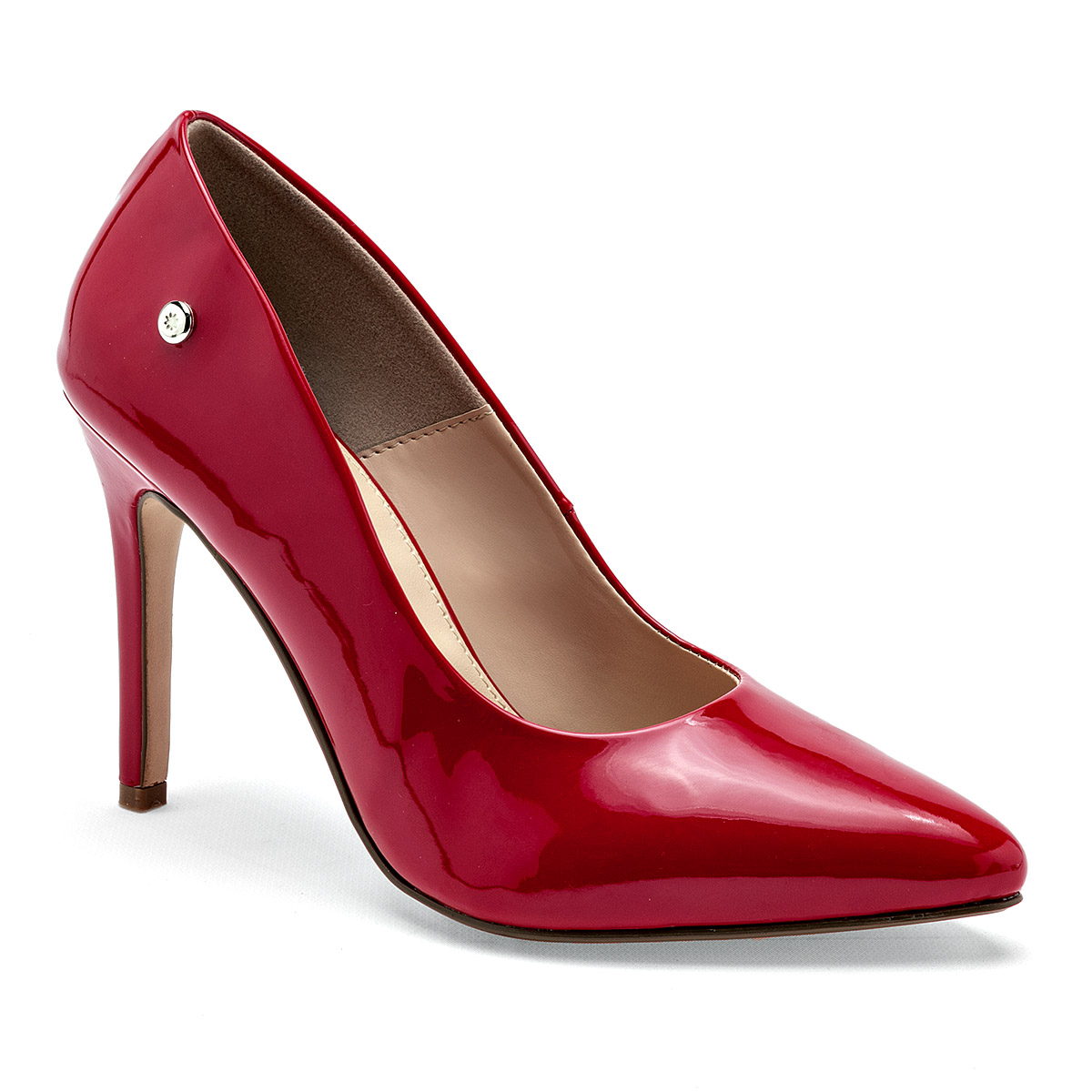 MORAMORA ERIKA ZAPATILLA MUJER CASUAL TACON 10 CM COLOR ROJO CHAROL