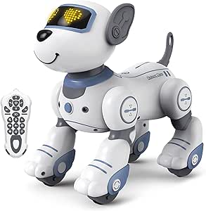 Juguetes robot para perros para niños de 3 a 9 años, cachorro robótico programable