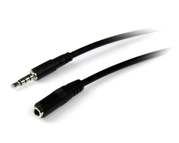 StarTech.com CABLE 2M EXTENSOR AUDIFONOS 4 PINES HEADSET DIADEMA JACK 3.5MM.