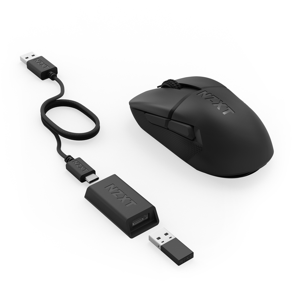 MOUSE NZXT LIFT ELITE WIRELESS NEGRO 57GRAMOS 4,000HZ 26,000PPP 70HRS BATERIA USB MS-101NB-01