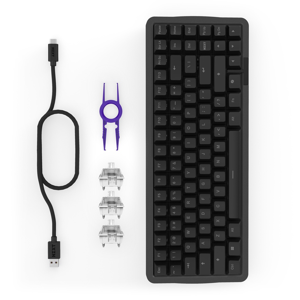 TECLADO NZXT FUNCTION ELITE MINITKL NEGRO SWITCH MAGNETICO RGB 75% KB-101NB-US