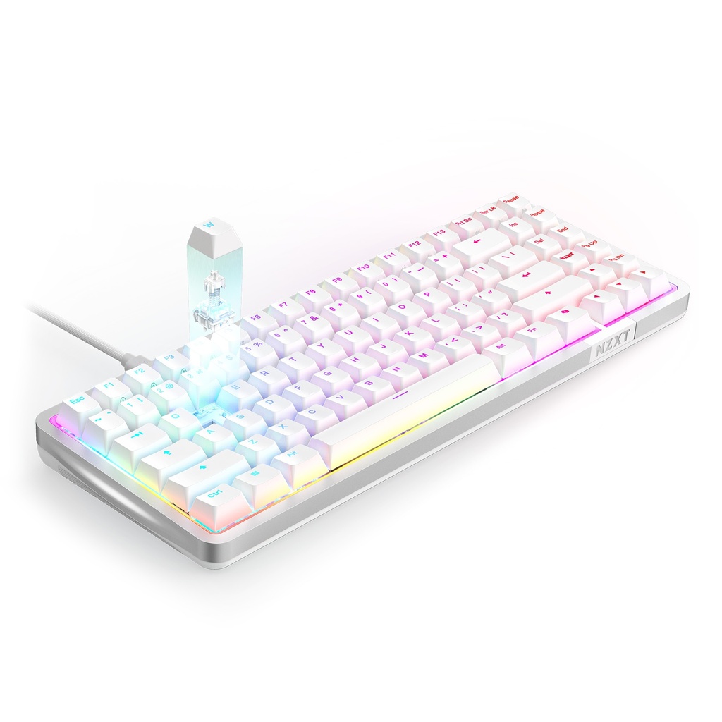 TECLADO NZXT FUNCTION ELITE MINITKL BLANCO SWITCH MAGNETICO RGB 75% KB-101NW-US