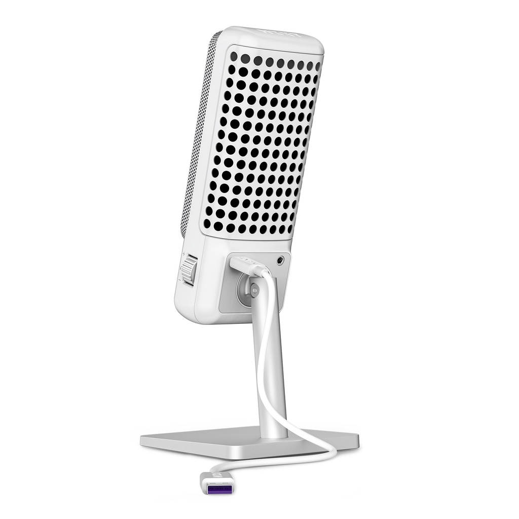 MICROFONO NZXT CAPSULE ELITE BLANCO CARDIOIDE CAPSULA 25MM SUPRECION DE RUIDOS RGB USB-C AP-PUMIC-W1