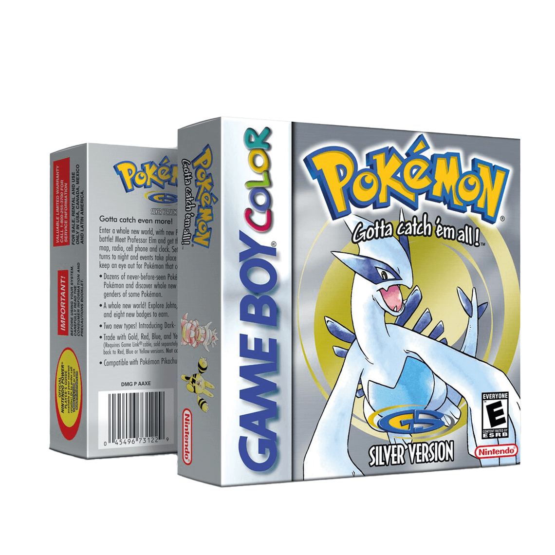 Pokémon Silver Versión Game Boy Nuevo En Caja Con Acrílico