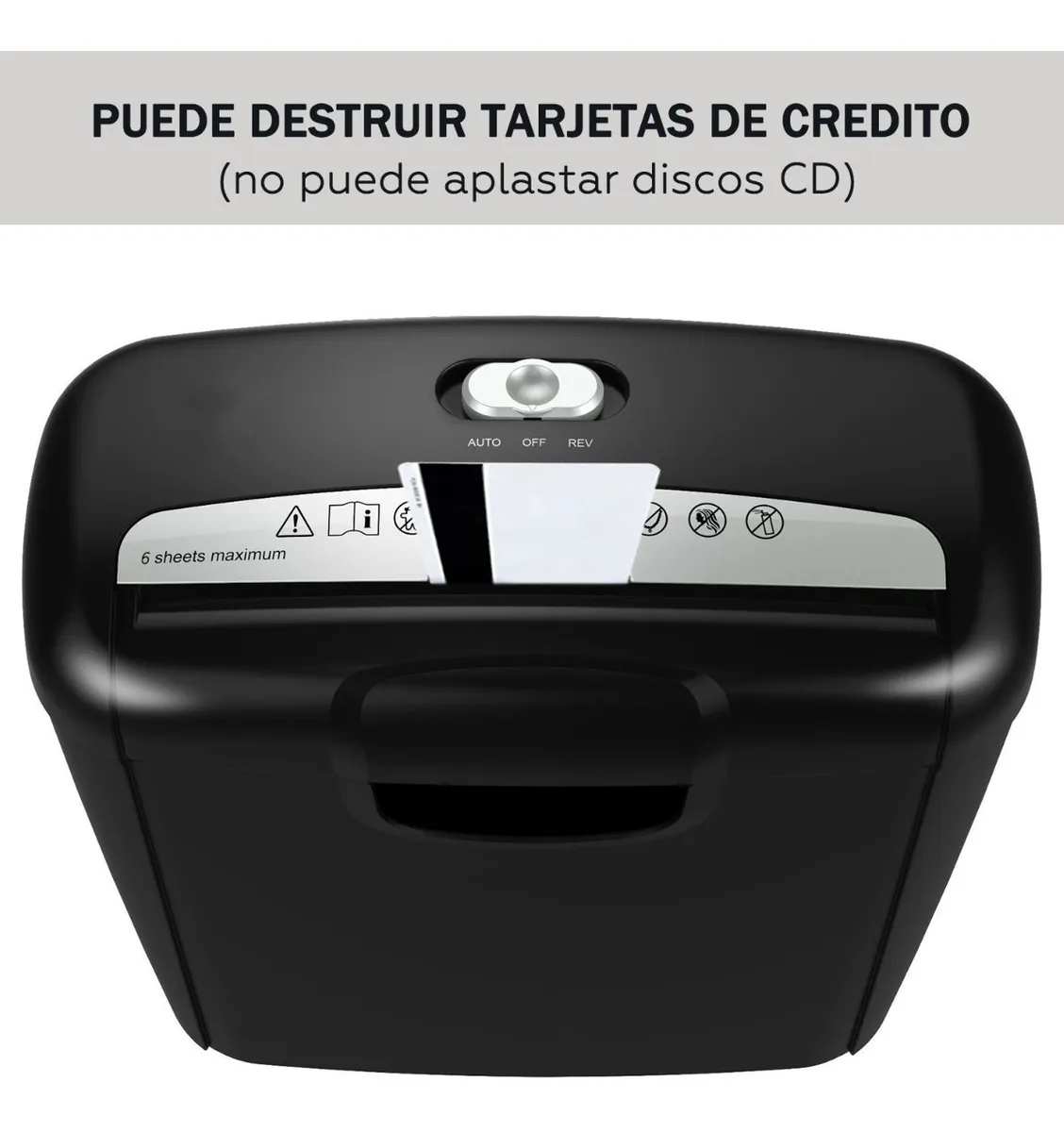 Trituradora De Papel Con Capacidad Para 6 Hojas Shredder Paper  Cortadora De Papel Y Tarjetas De Plástico 