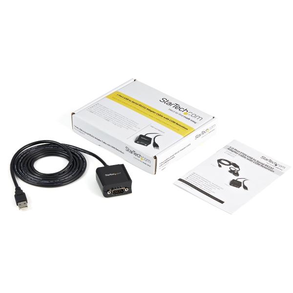 StarTech.com CABLE 1.8M USB A PUERTO SERIAL RS232 DB9 CON RETENCION PUERTO C.M