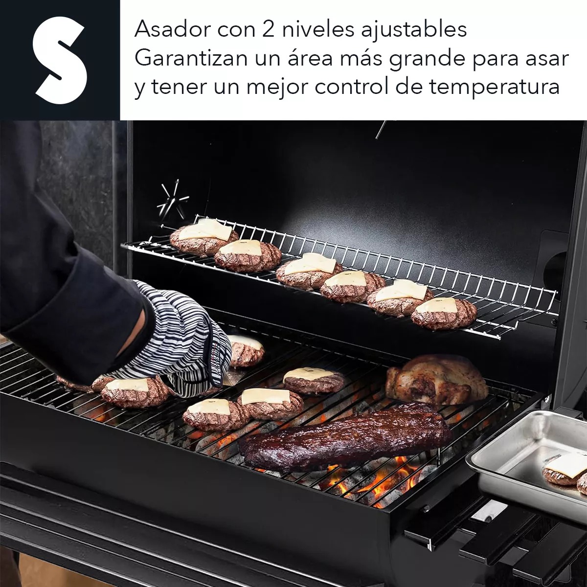 Parrilla Asador De Carbón Tipo Barril Con Ruedas Acero Inox