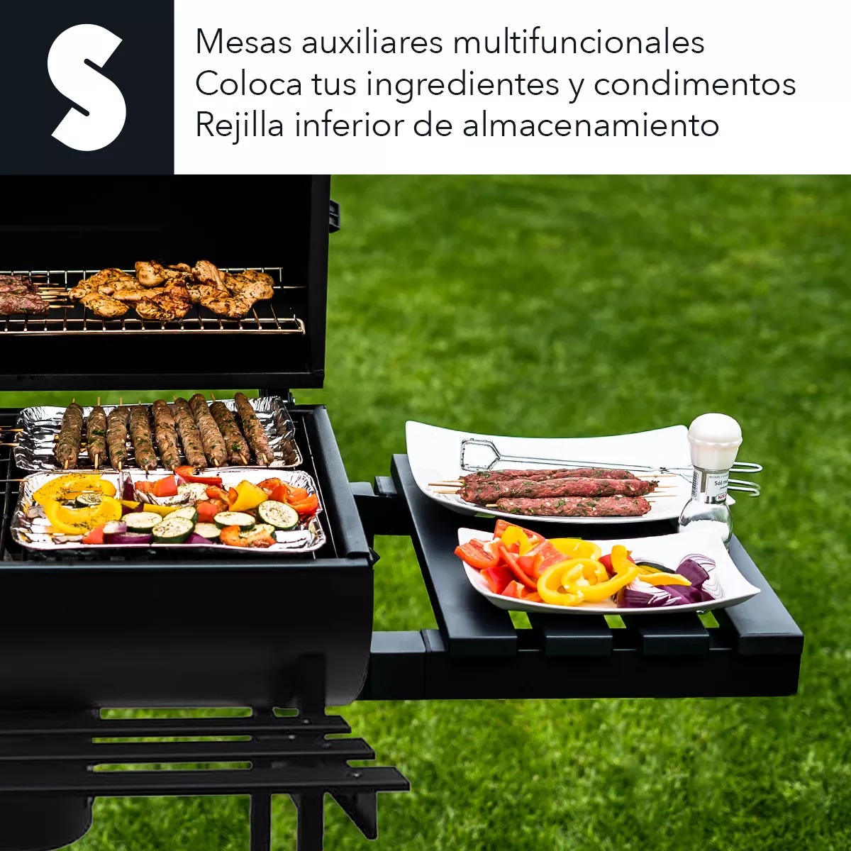 Parrilla Asador De Carbón Tipo Barril Con Ruedas Acero Inox