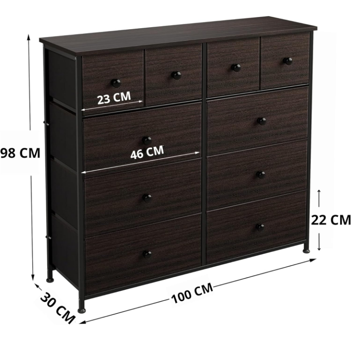 Mueble organizador con cajonera para recamara 