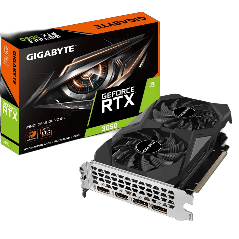 TVIDEO GIGABYTE RTX3050 WINDFORCE OC V2 6G 96BIT GDDR6 GV-N3050WF2OCV2-6GD