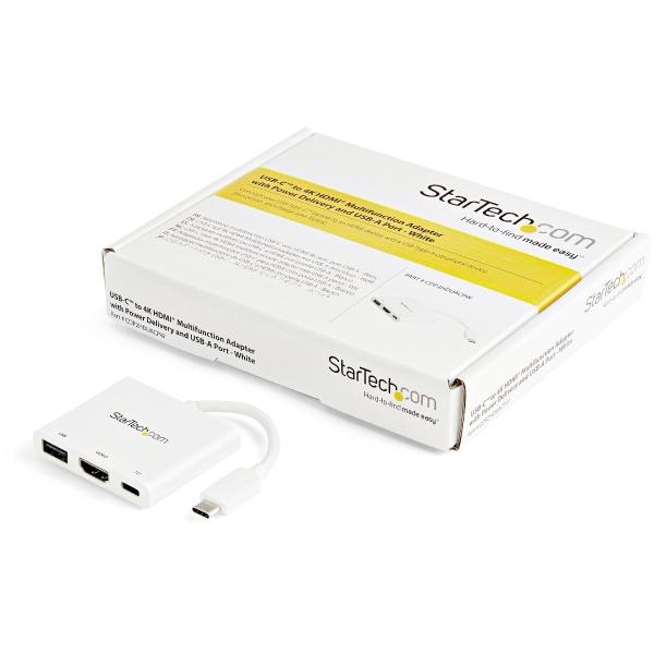 StarTech.com ADAPTADOR USB-C A HDMI 4K REPLICADOR DE PUERTOS BLANCO