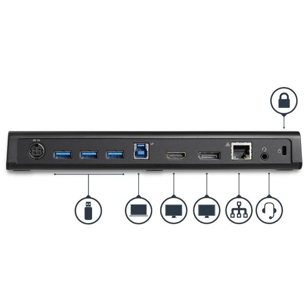 StarTech.com REPLICADOR PUERTOS UNIVERSAL USB 3.0 DISPLAYPORT HDMI 4K     .
