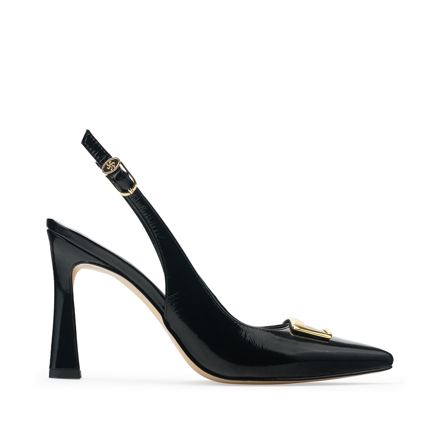 Zapatillas De Tacón Davenia De Piel Sandalia Para Dama Mod. Eva Negro