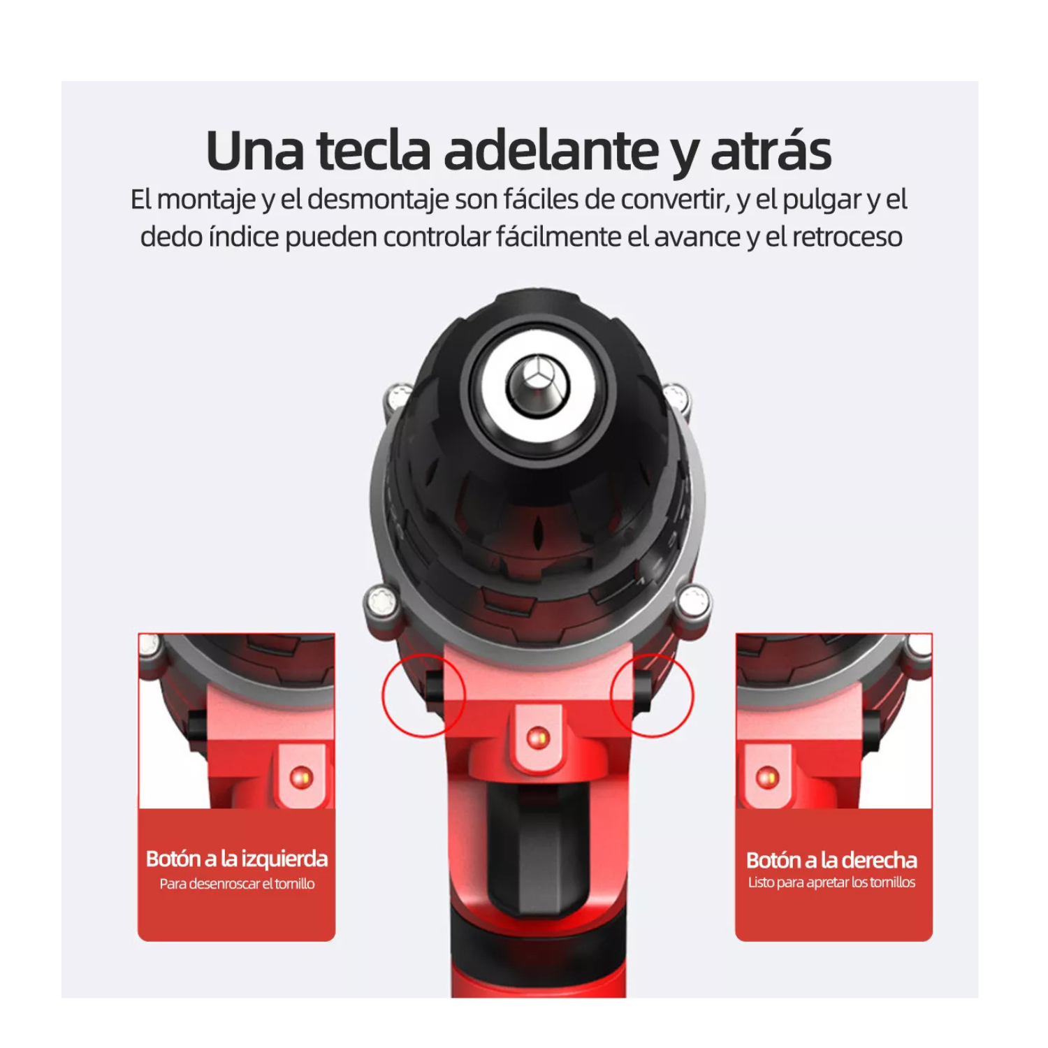 Taladro Atornillador Inalámbrico Con 2 Batería De Litio ACSENTRON XHBSMYXH