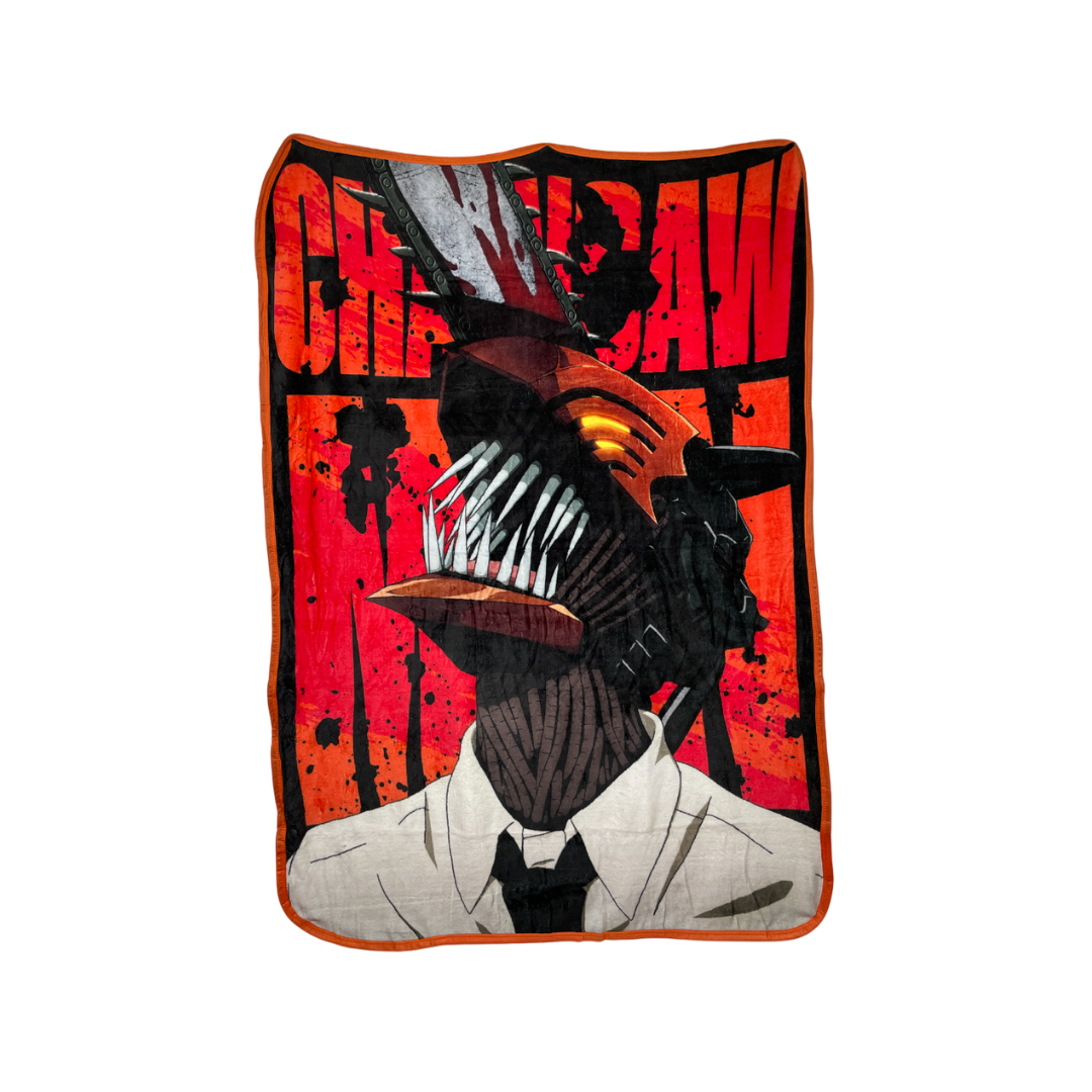FRAZADA COBIJA CHAINSAW MAN 117 X 152 CM ANIME 