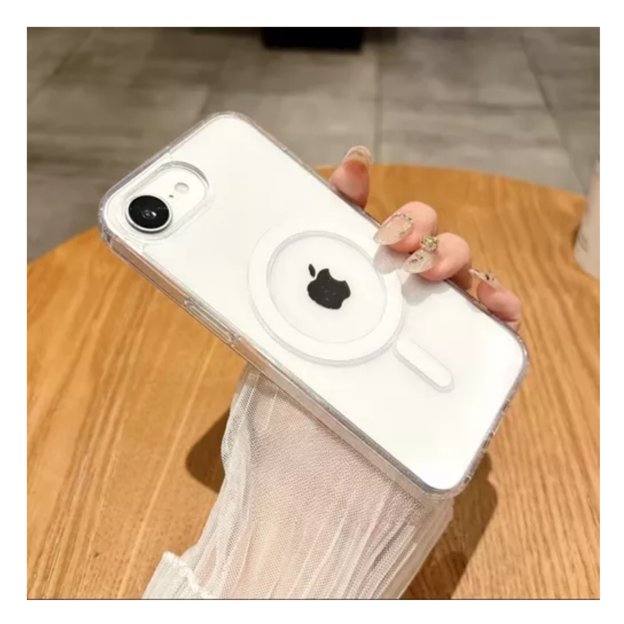 Mr. Gadgets Funda Transparente Clear Case Para iPhone 16e Compatible Con Magsafe Silicona Acrilico Carcasa Tpu 