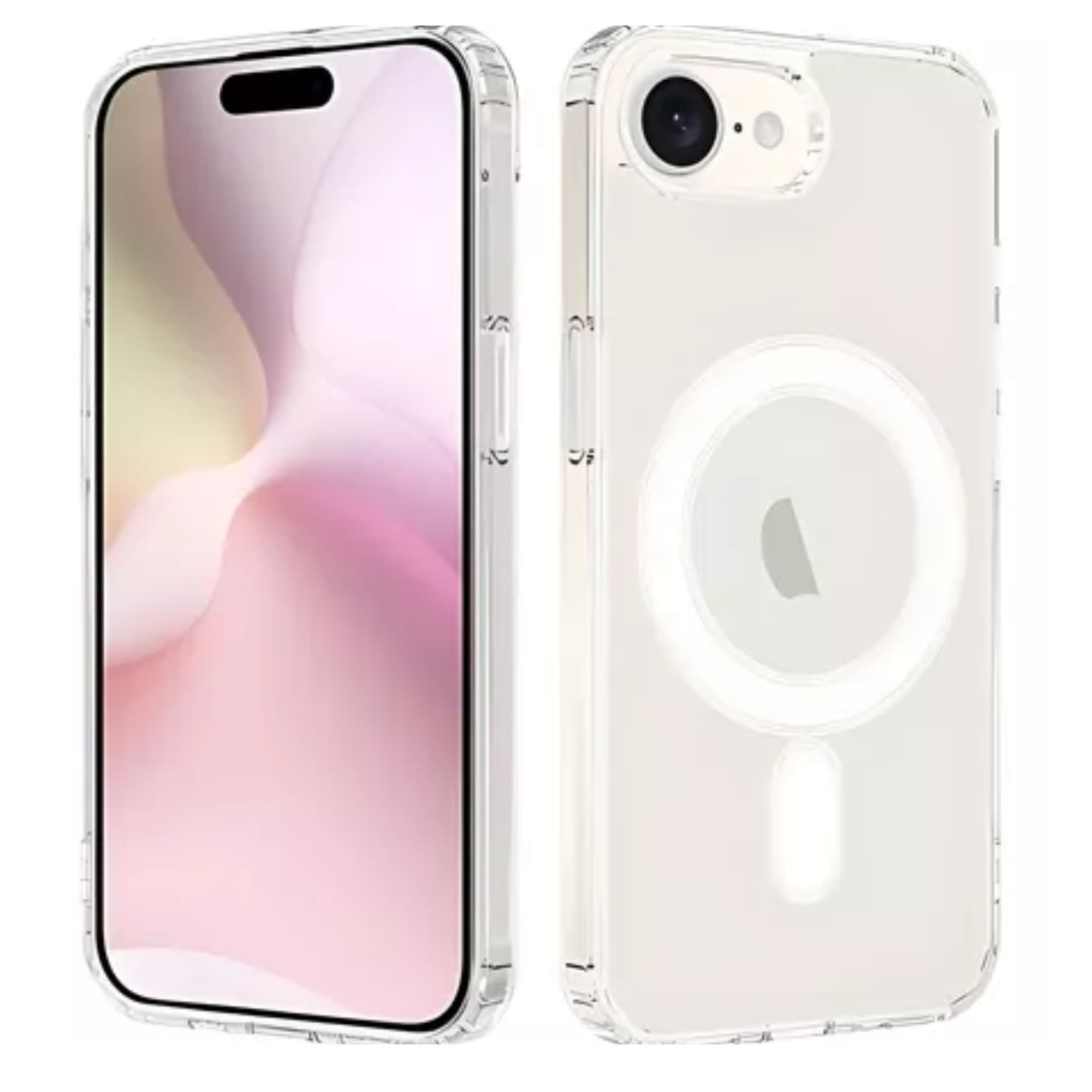 Mr. Gadgets Funda Transparente Clear Case Para iPhone 16e Compatible Con Magsafe Silicona Acrilico Carcasa Tpu 