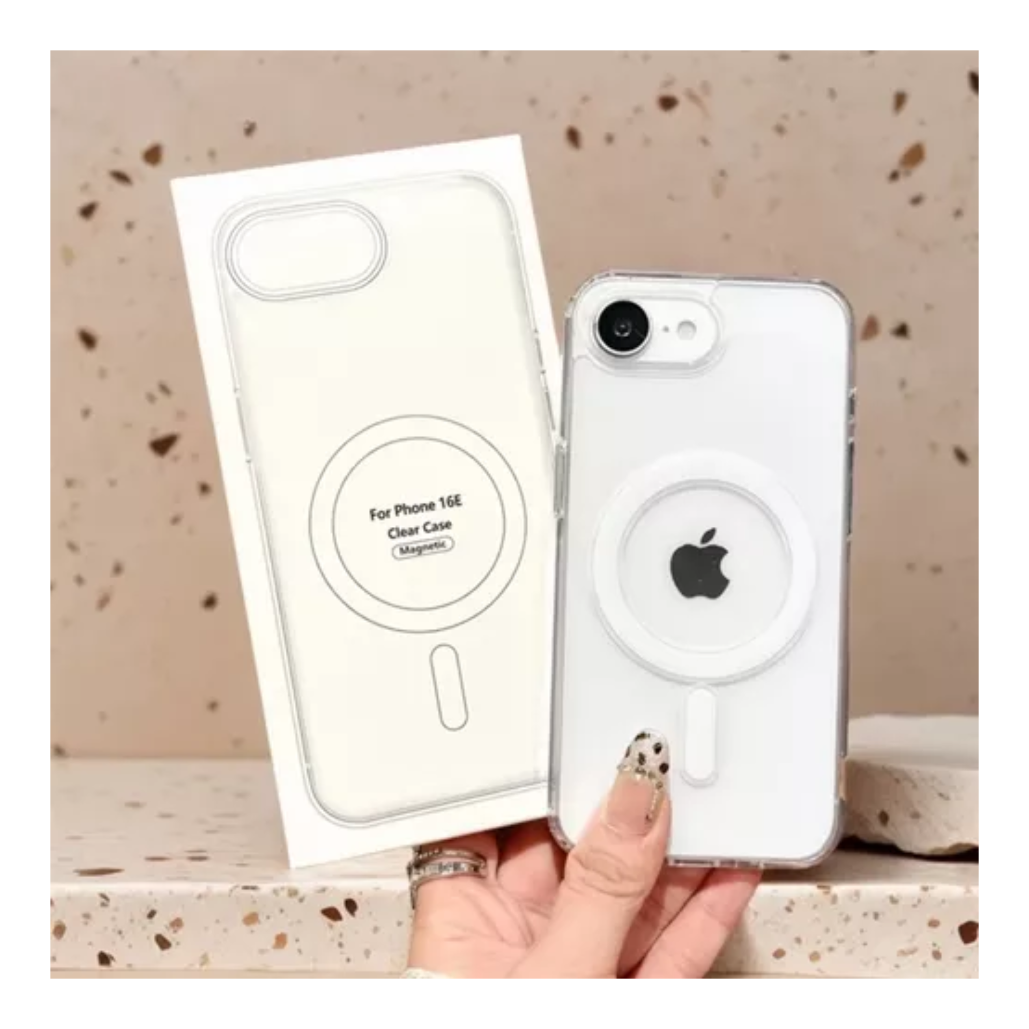 Mr. Gadgets Funda Transparente Clear Case Para iPhone 16e Compatible Con Magsafe Silicona Acrilico Carcasa Tpu 