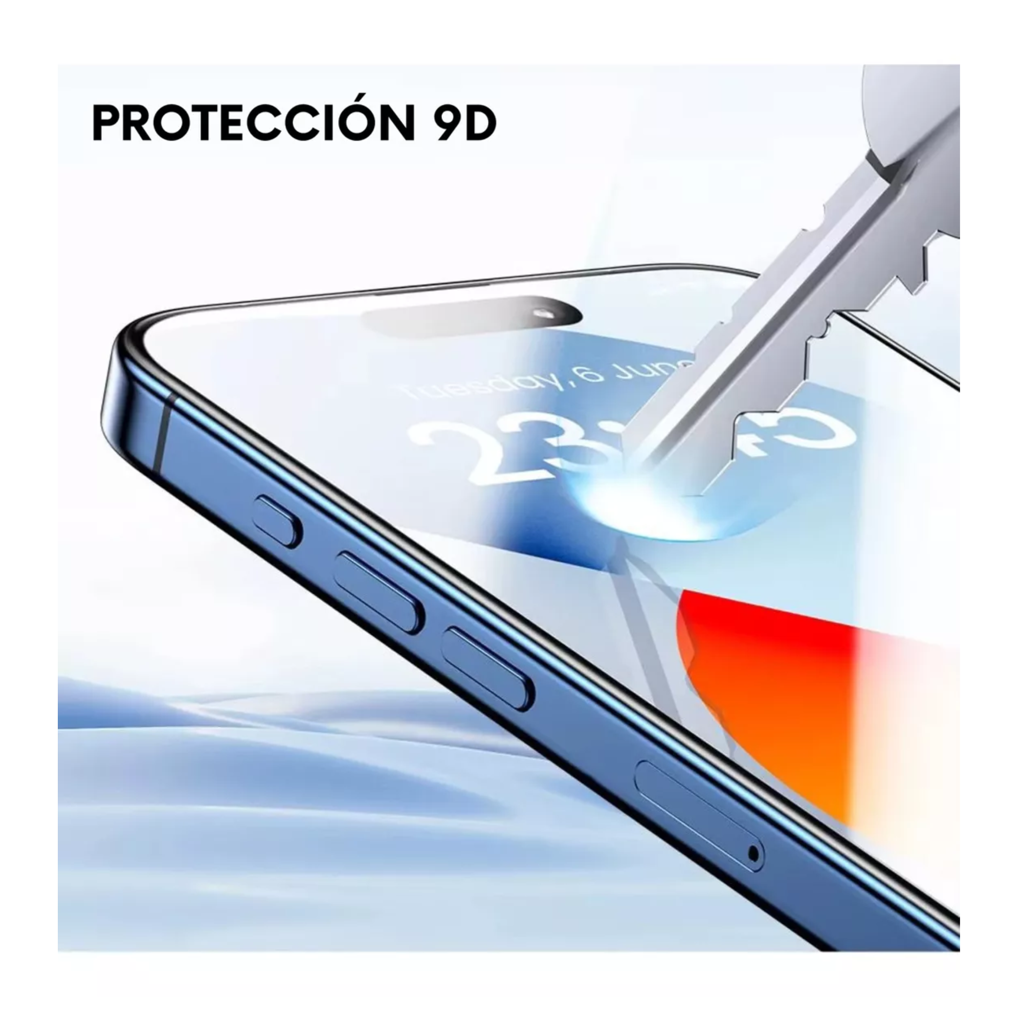 MR.GADGETS Mica Protectora de Pantalla Cristal de Vidrio Templado 9D Premium para iPhone 16e 