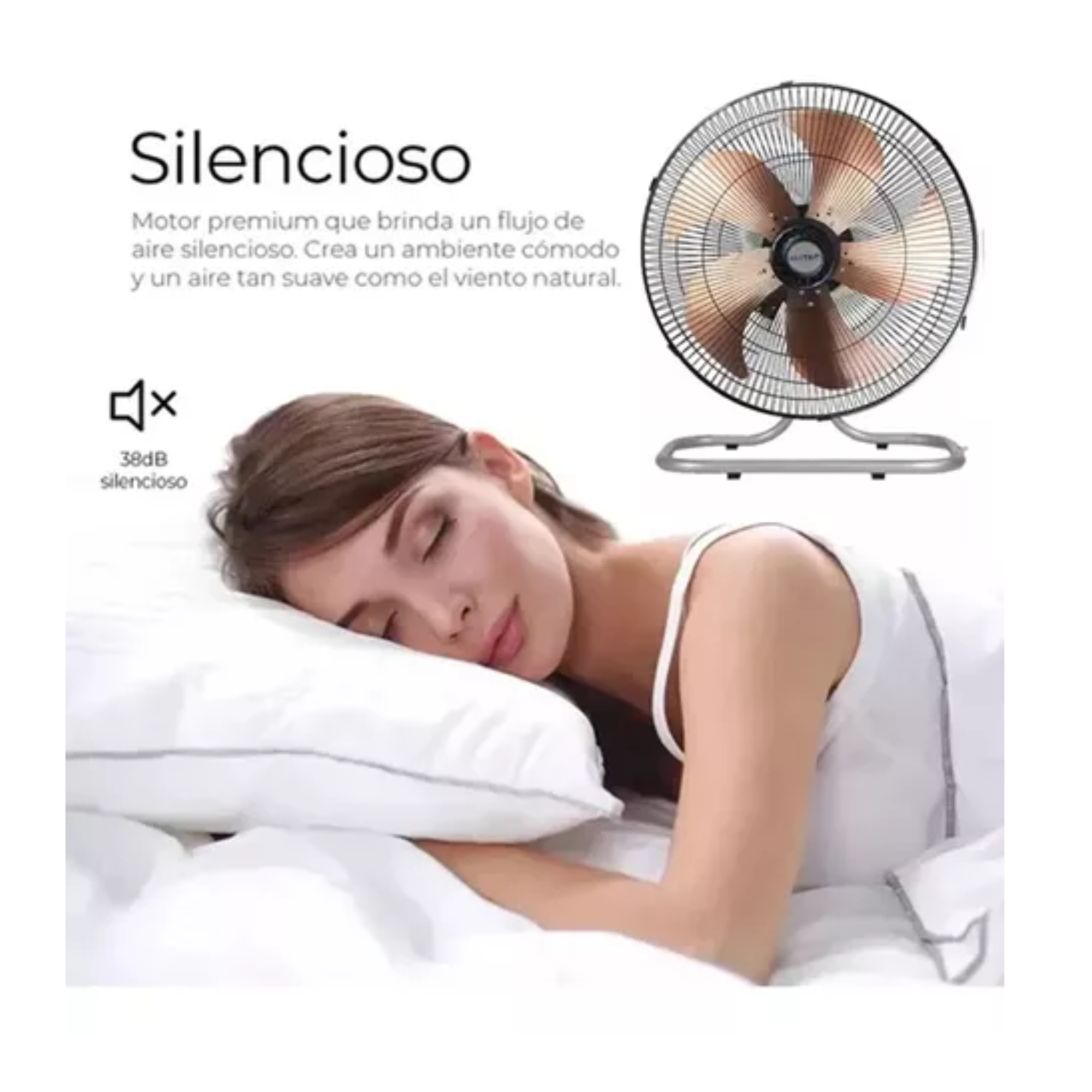 Ventilador 18 Pulgadas 3 en 1 Pedestal 5 Aspas Piso Pared