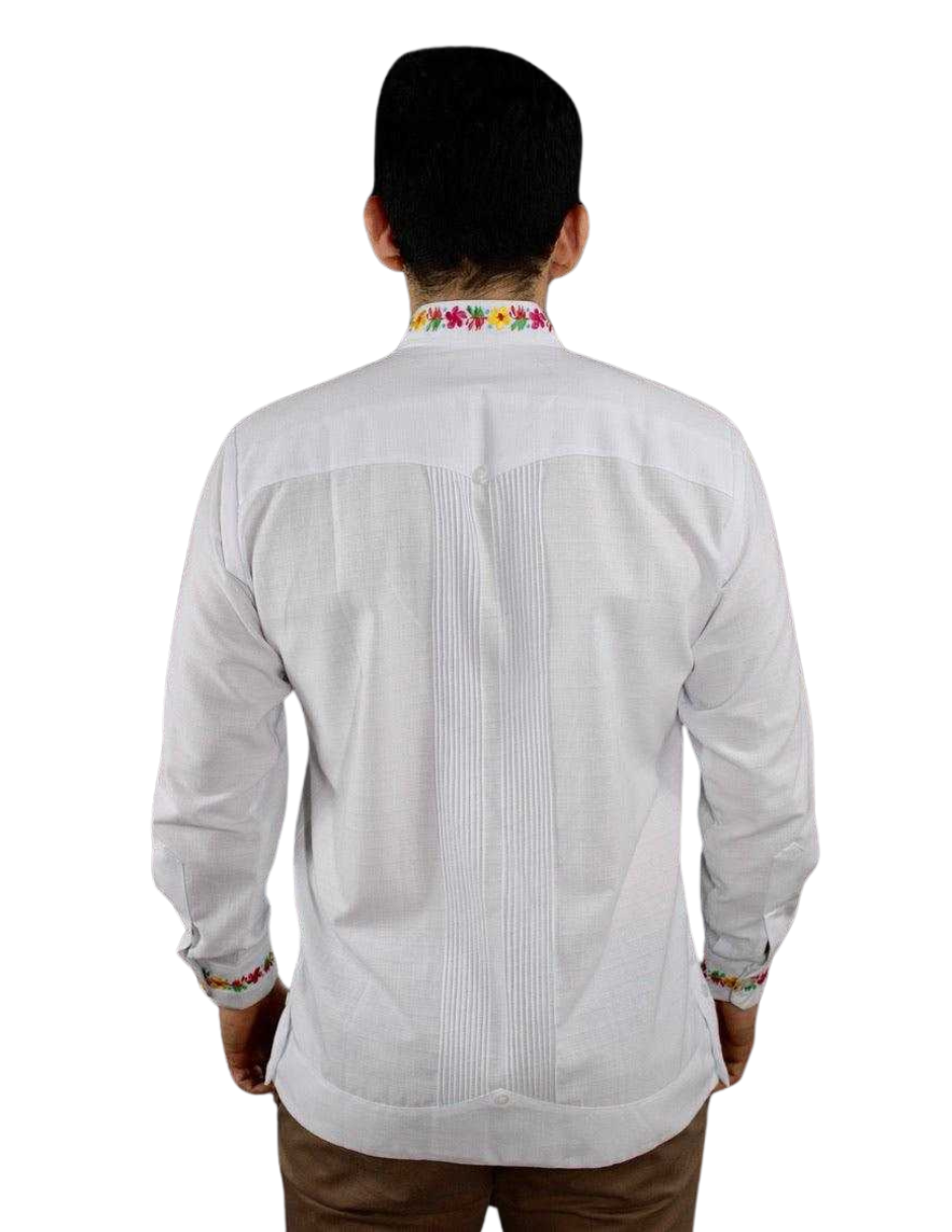 Guayabera Bordada Manga Larga para Hombre Teya Artesanal