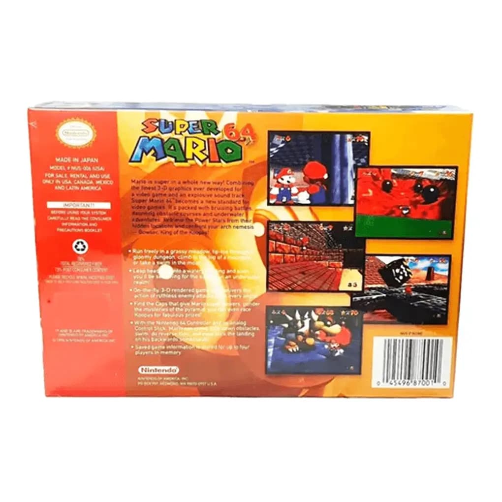 Super Mario 64 Físico En Caja Con Manual Nintendo 64