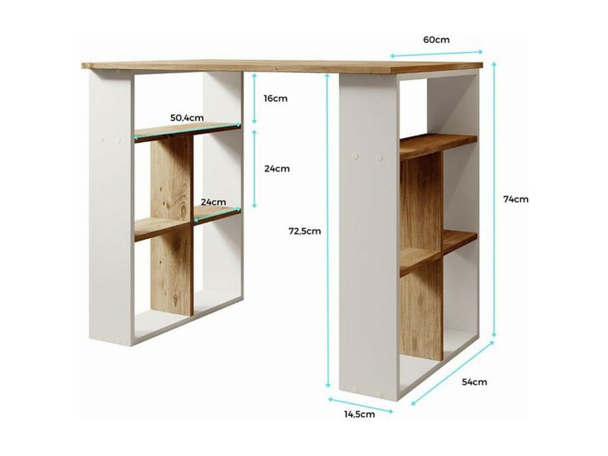 Escritorio para dormitorio Madera con Blanco 