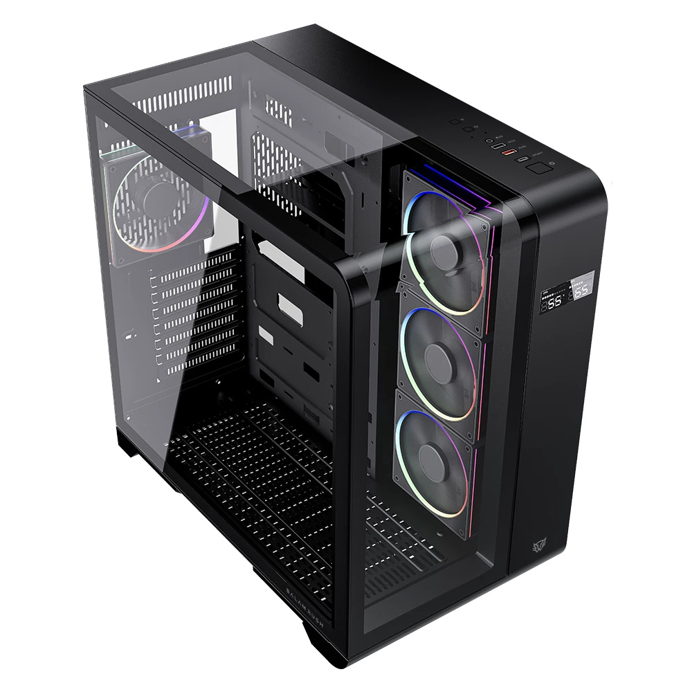 Gabinete Balam Rush Tank Expert Curve 7400/, Midi-Tower, ATX/Micro-ATX/Mini-ITX, USB 2.0/3.0, sin Fuente, 4 Ventiladores Instalados, Negro