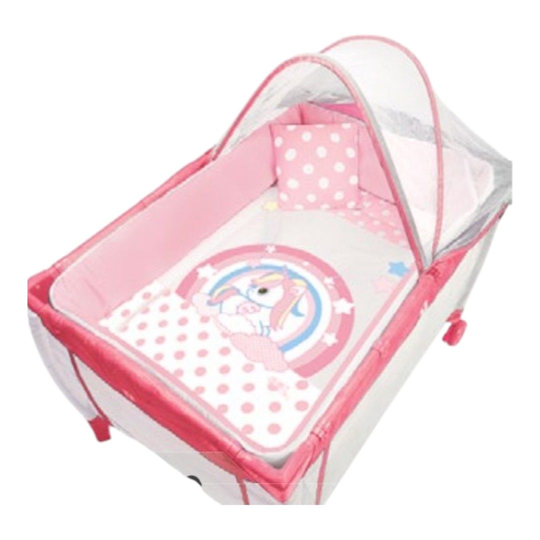 Set de Edredón Para Cuna Viajera, Mini Cuna O Colecho UNICORNIO