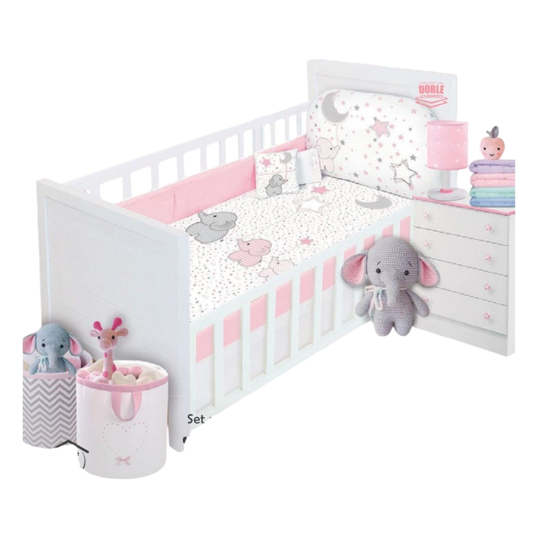 Juego de cama con edredón para cama-cuna corral ESTRELLITAS