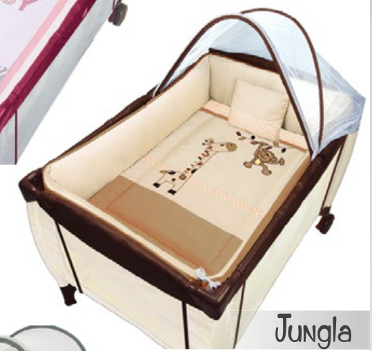 Edredón Para Cuna Viajera, Mini Cuna O Colecho Mod. Jungla