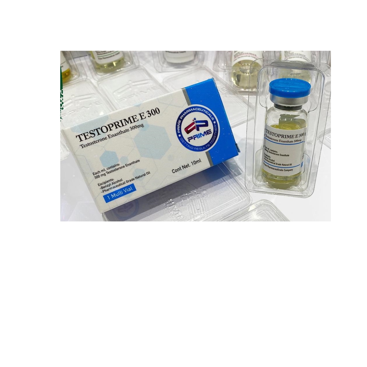 TESTOPRIME E - Enantato de Testosterona - Inyectable - 300mg/ml 10ml - Prime Pharmaceuticals - Masa continua y fuerza estable con liberación prolongada