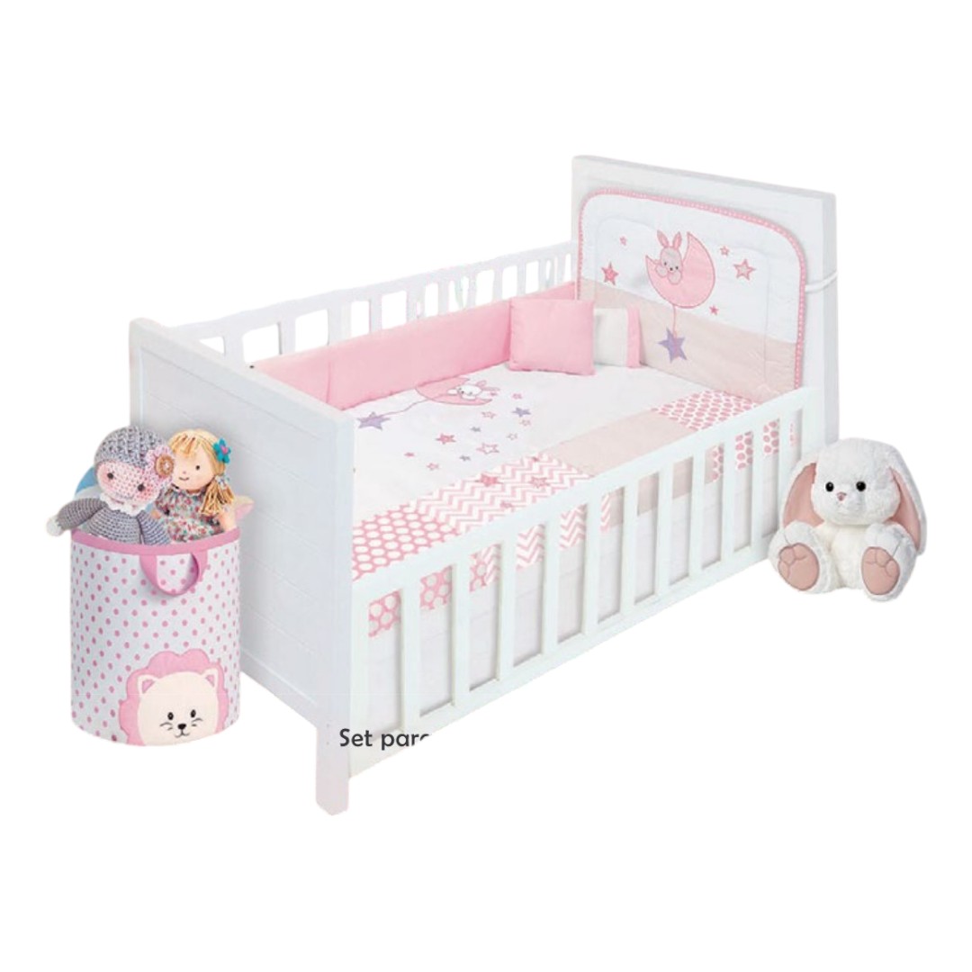 Juego para Cama Cuna Con Edredón Mod. Cone, Incluye 6 Piezas