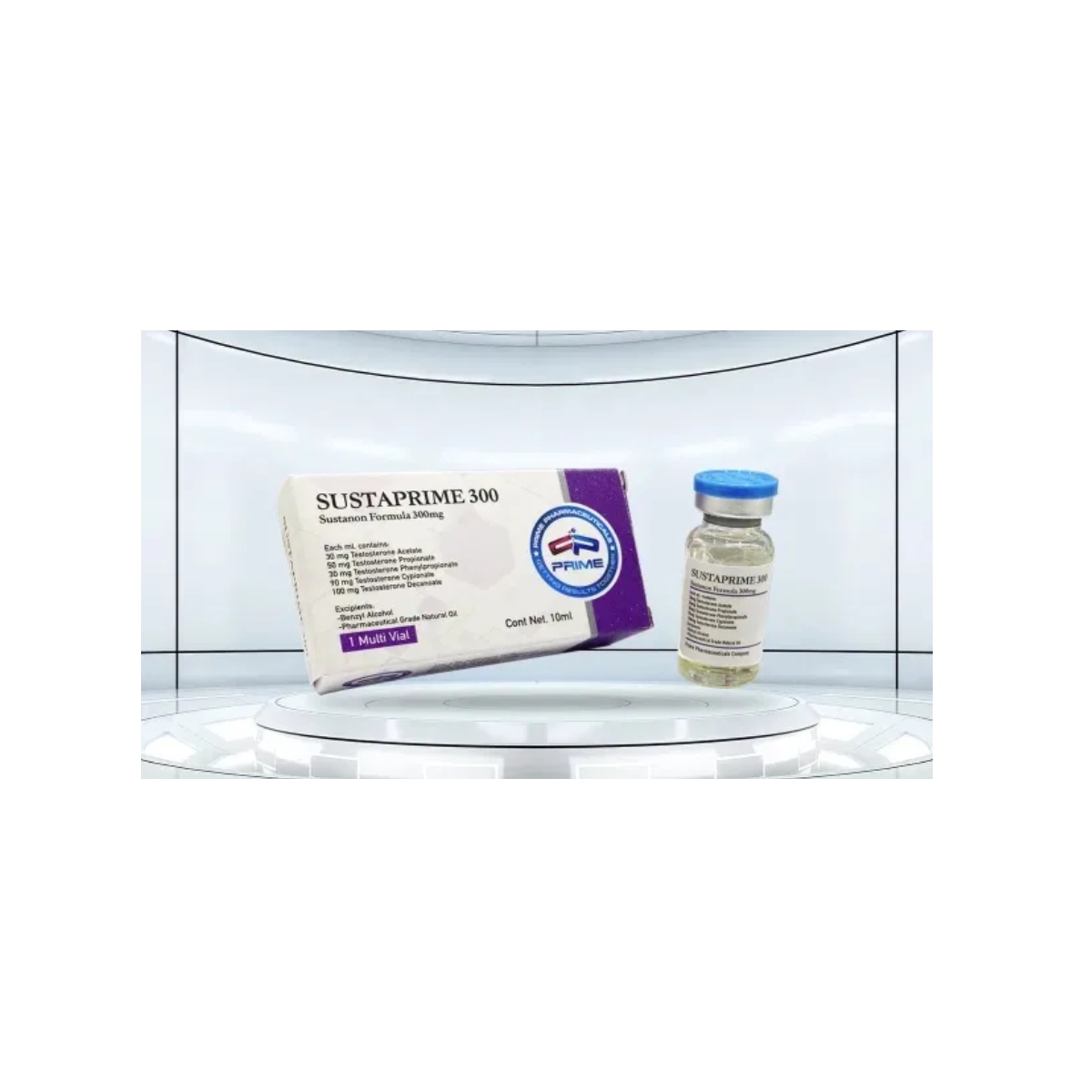 SUSTAPRIME - Blend de Testosteronas - Inyectable - 300mg/ml 10ml - Prime Pharmaceuticals - Potencia hormonal total con masa sostenida y fuerza prolongada