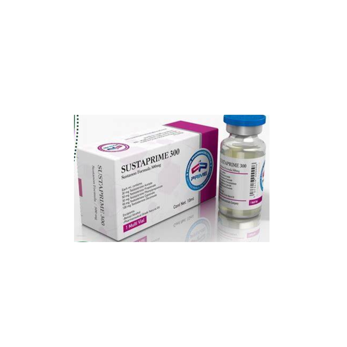 SUSTAPRIME - Blend de Testosteronas - Inyectable - 300mg/ml 10ml - Prime Pharmaceuticals - Potencia hormonal total con masa sostenida y fuerza prolongada