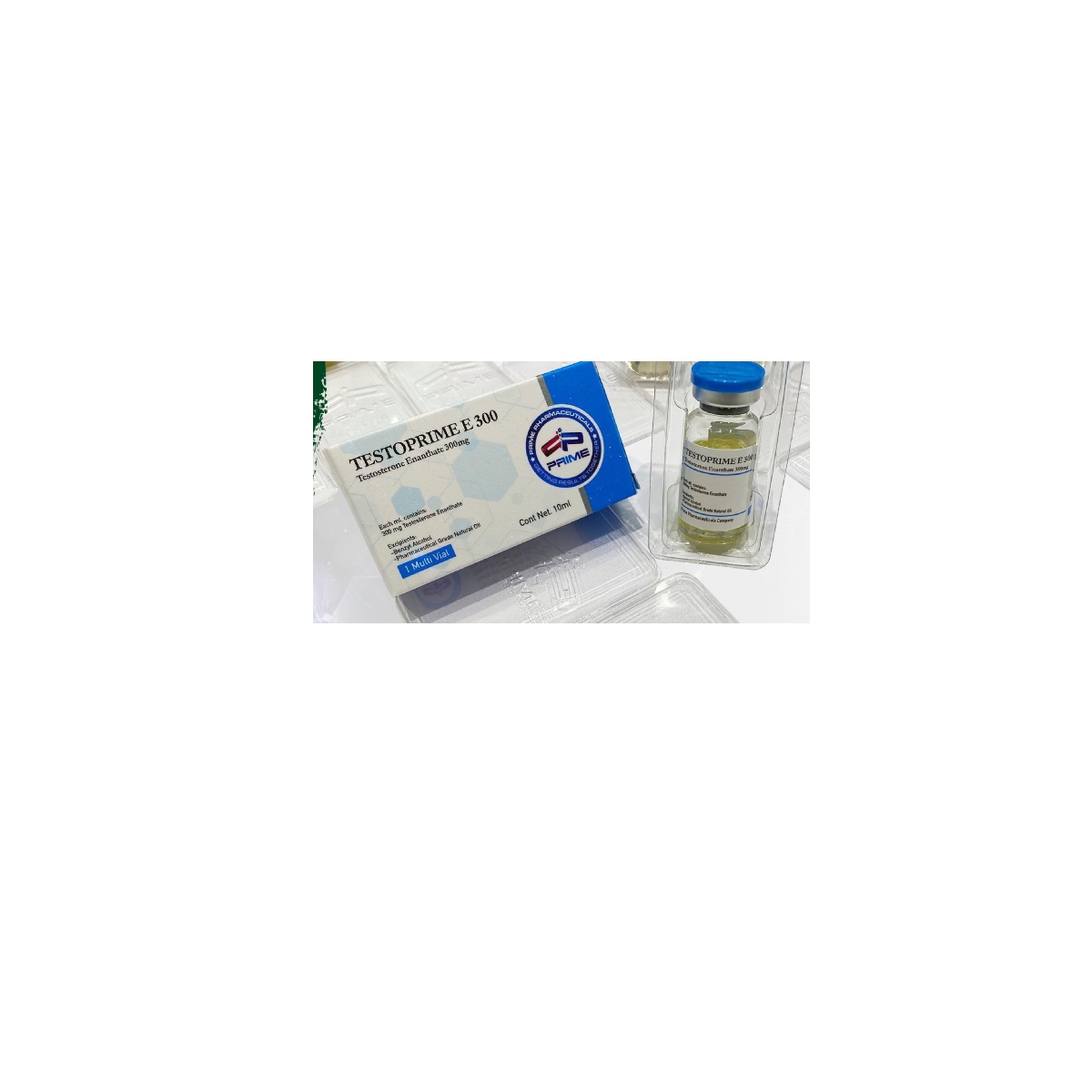 TESTOPRIME E - Enantato de Testosterona - Inyectable - 300mg/ml 10ml - Prime Pharmaceuticals - Masa continua y fuerza estable con liberación prolongada