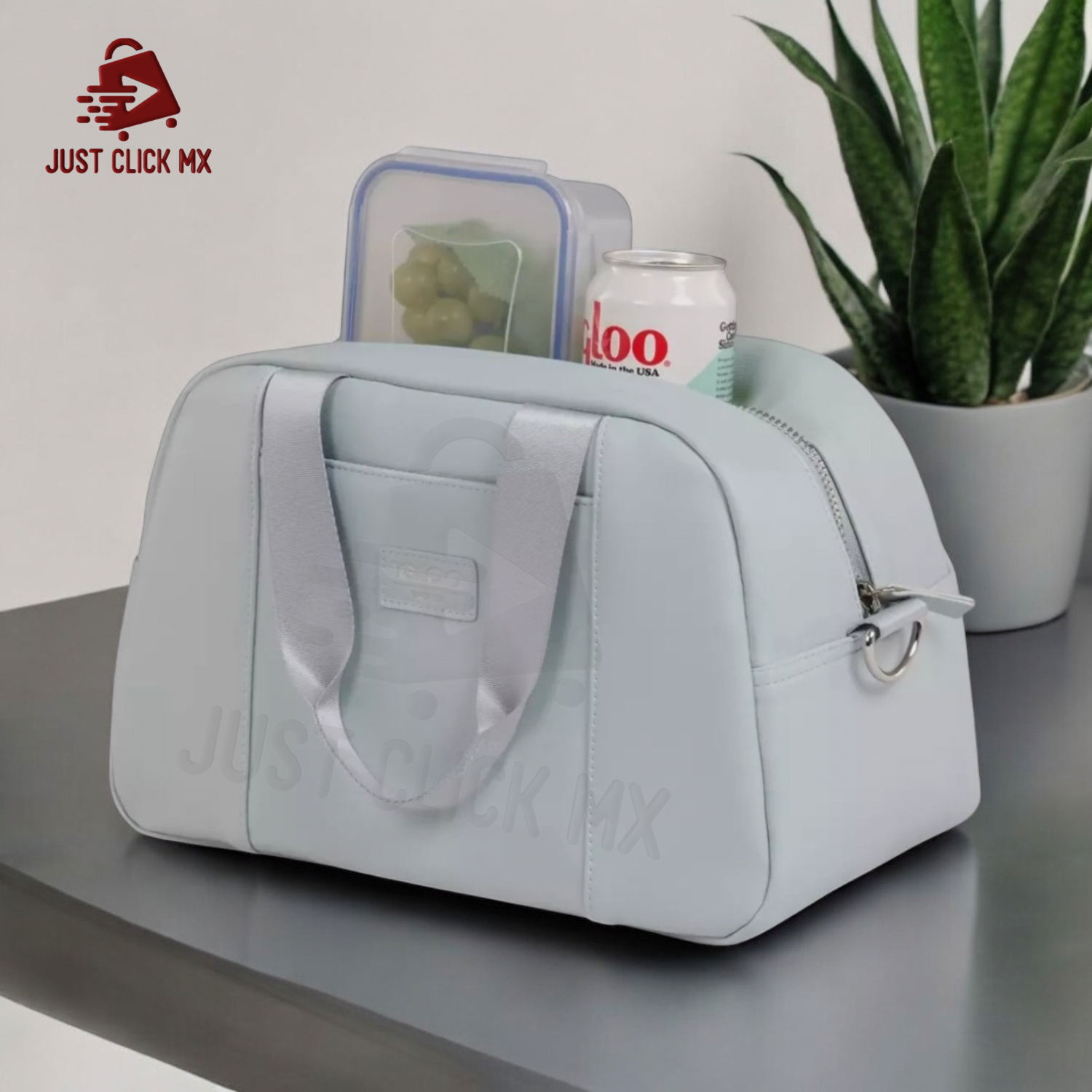 Lonchera Térmica Igloo Luxe Piel Vegan Con 3 Topers + Correa-JUSTCLICK MX