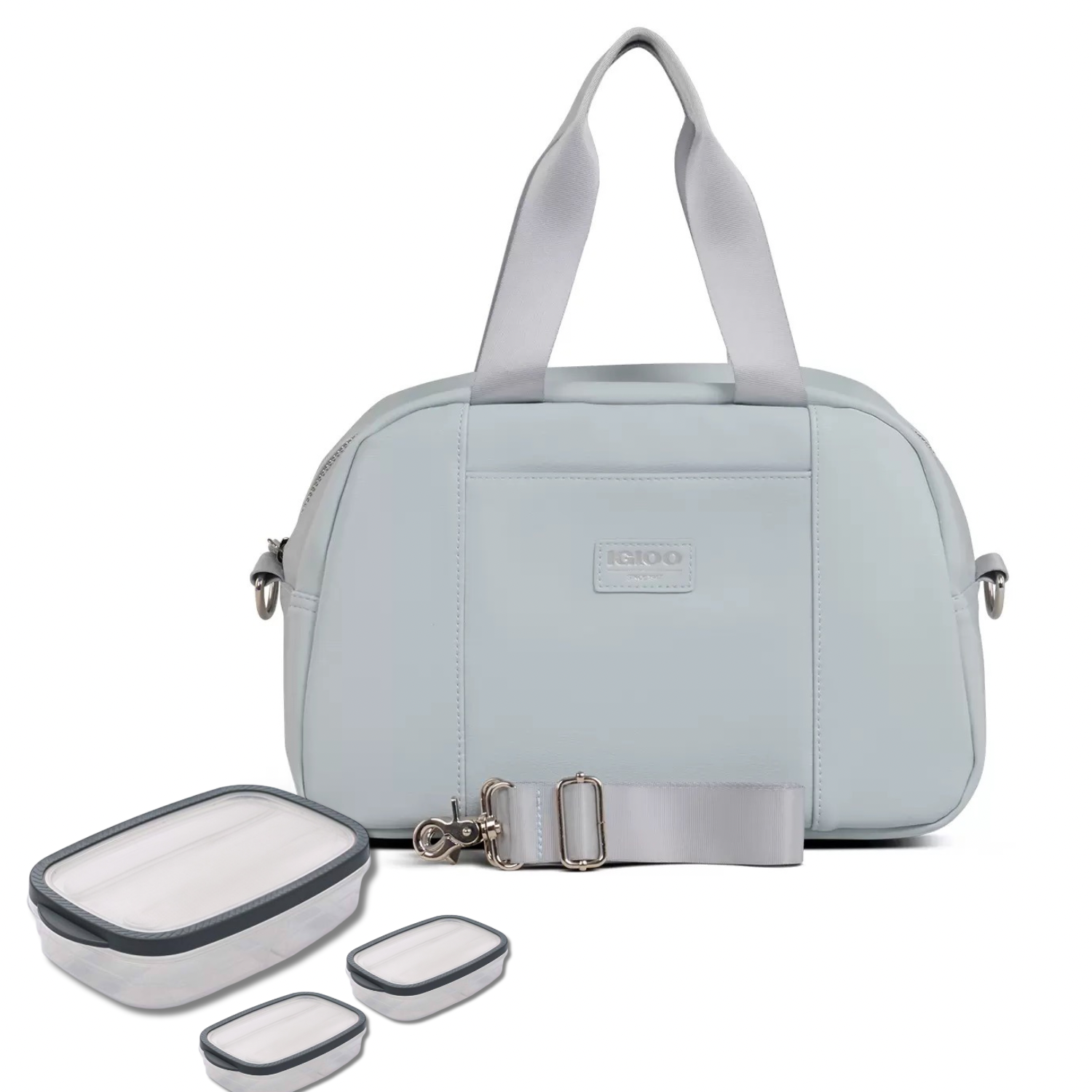 Lonchera Térmica Igloo Luxe Piel Vegan Con 3 Topers + Correa-JUSTCLICK MX