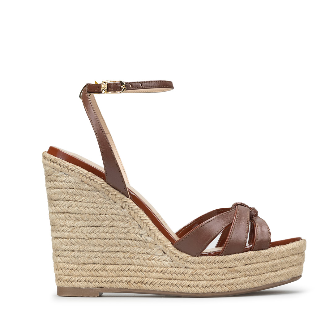 Alpargatas Para Mujer De Piel Sandalia Plataforma Davenia Arezzo Café