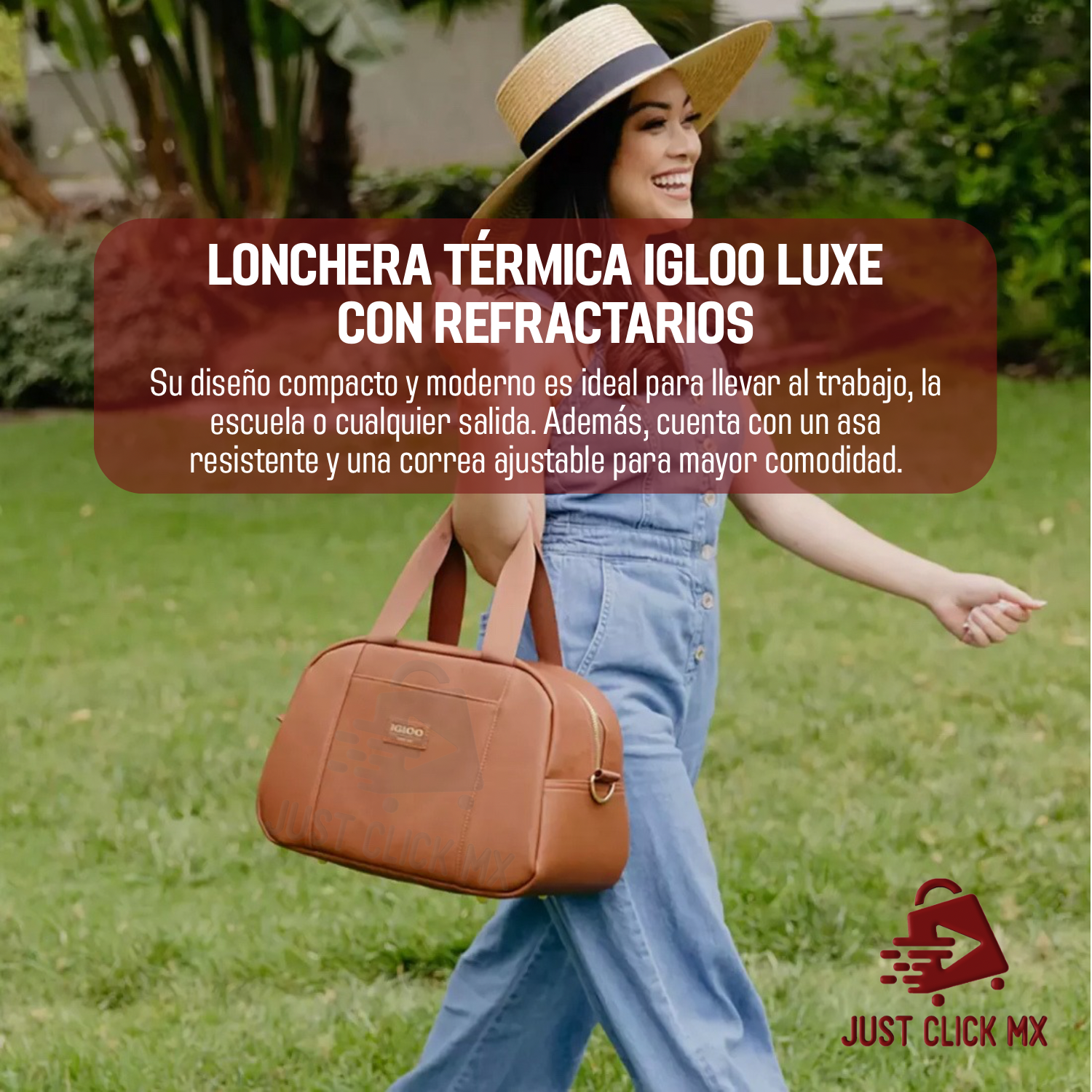 Lonchera Térmica Igloo Luxe Piel Vegan Con 3 Topers + Correa-JUSTCLICK MX