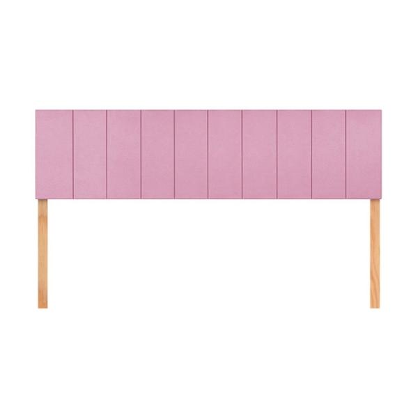 Cabecera King Size Raya Vertical Rosa 3 en 1 Moderna