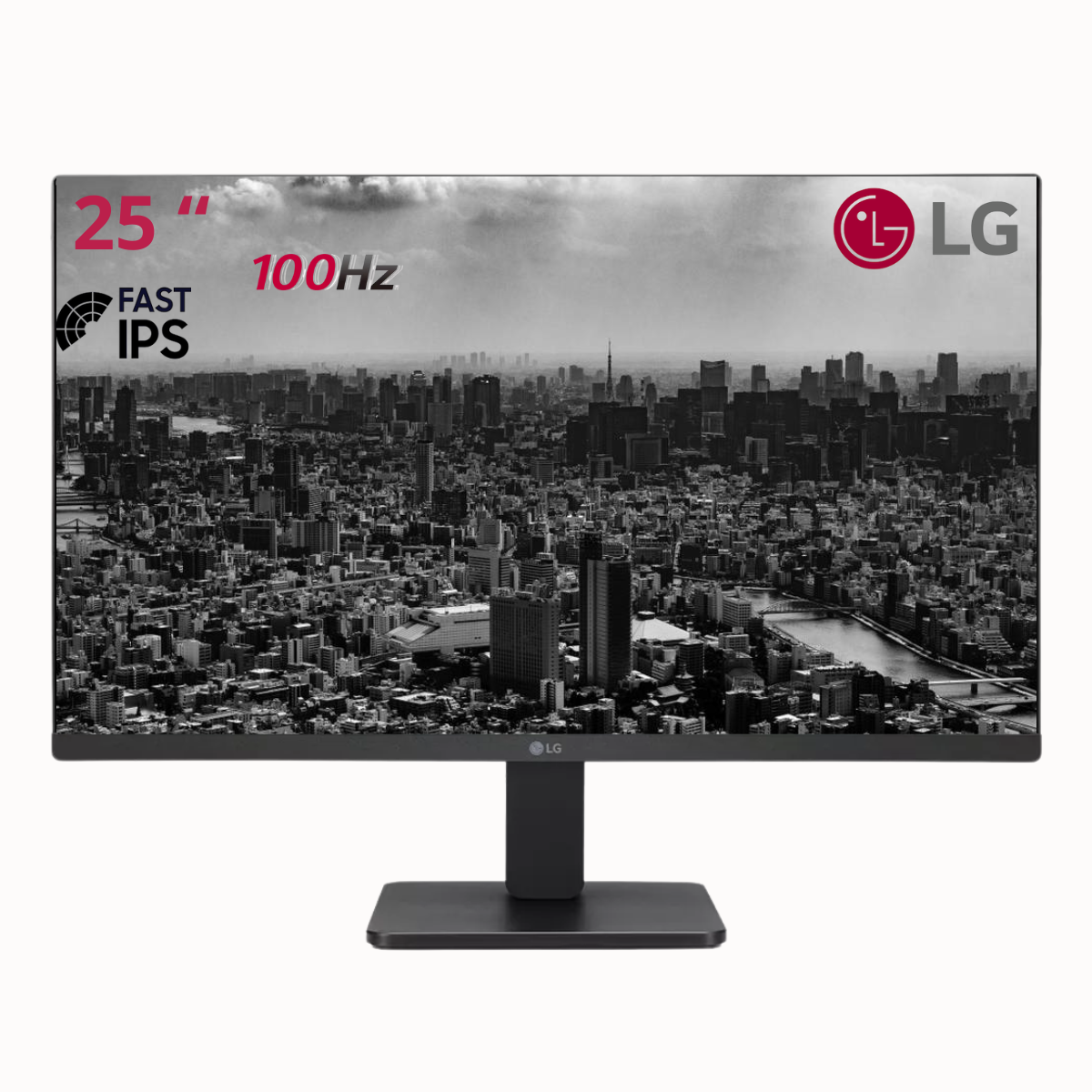 Monitor LG 25 Full HD IPS LED 100Hz con Base Ajustable en Altura y Ángulo, 25MS550-B, Negro