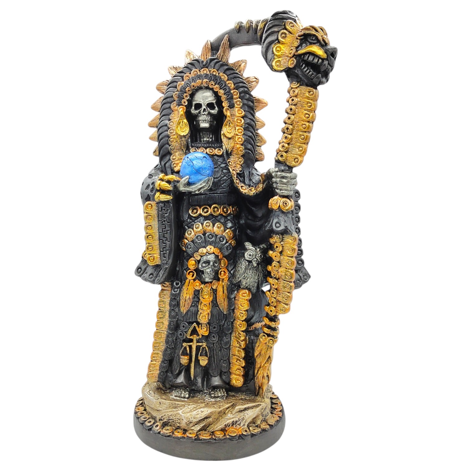 Santa Muerte Azteca 41cm (Negro)