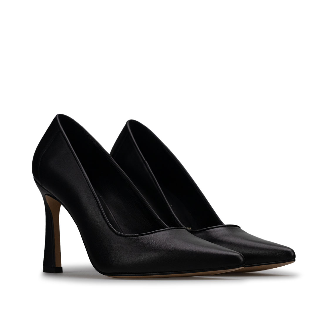 Zapatillas De Tacón Davenia De Piel Sandalia Para Dama Mod. Antonella Negro