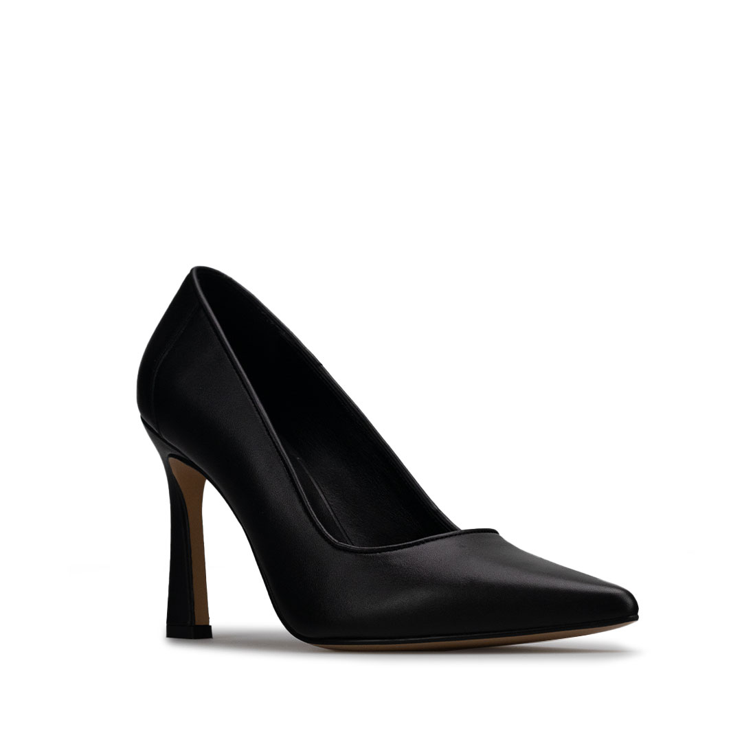 Zapatillas De Tacón Davenia De Piel Sandalia Para Dama Mod. Antonella Negro