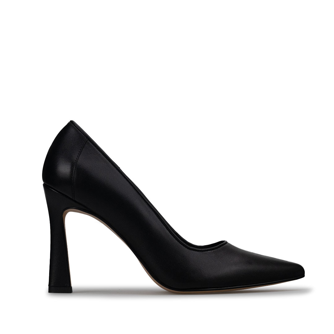 Zapatillas De Tacón Davenia De Piel Sandalia Para Dama Mod. Antonella Negro
