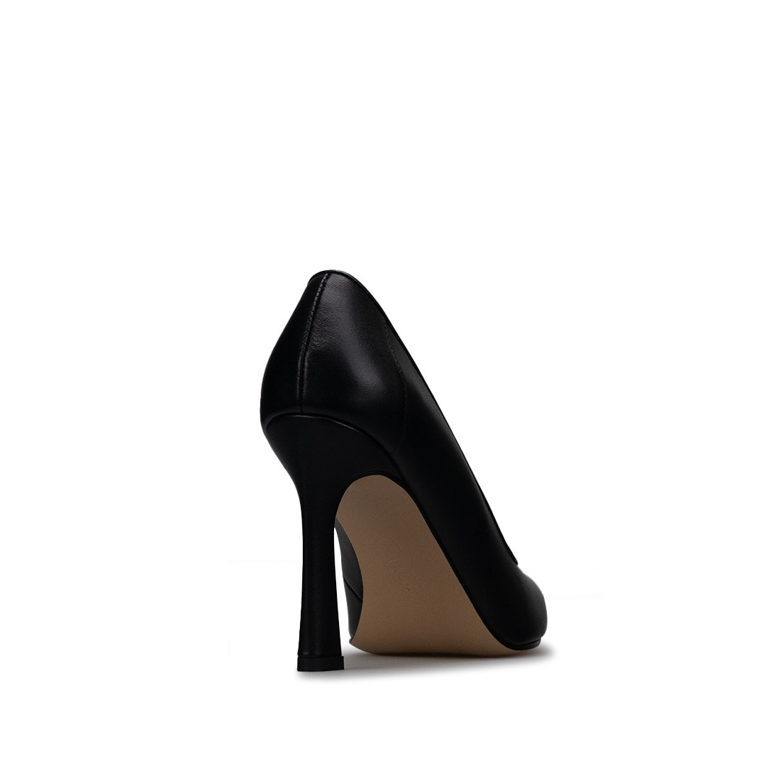 Zapatillas De Tacón Davenia De Piel Sandalia Para Dama Mod. Antonella Negro