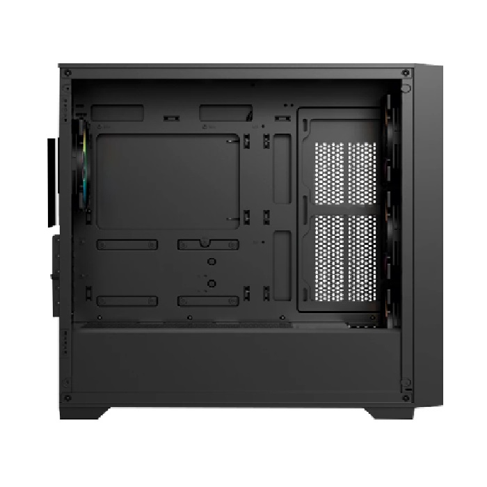 Gabinete Balam Rush Carbono Twin Mate 8000 con Ventana RGB, Midi-Tower, Micro-ATX/Mini-ITX, USB 3.0/2.0, sin Fuente, 4 Ventiladores RGB Instalados, Negro.