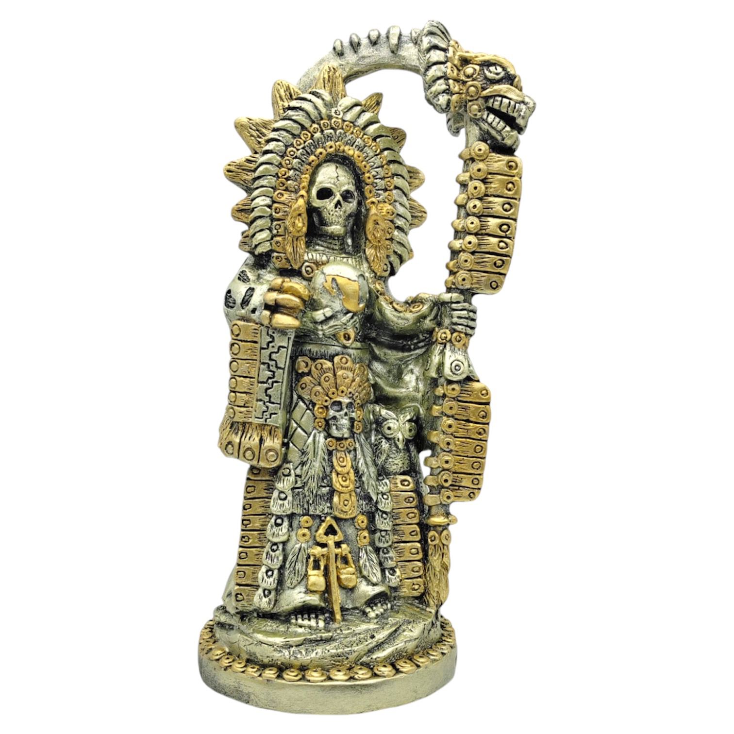 Santa Muerte Azteca 27cm (Plateado)